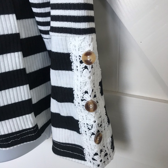 Striped black long sleeve shirt - Picture 4 of 5